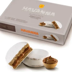Alfajor Havanna Blanco de Merengue por 12 unidades en su caja