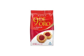 Paquete de Galletitas Pepas con membrillo 9 de Oro de 200 gramos